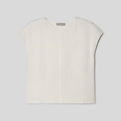 The City Stripe V-Neck Top | Bone