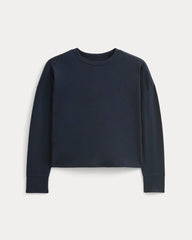 Oversized Boxy Crew in Essential Cotton | Deep Navy
