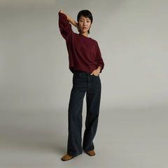 The Cashmere Boxy Crew | Tawny Port