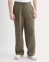 Luxe Fleece Pleated Sweatpant | Olive Night