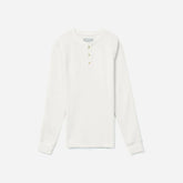 The Waffle Long-Sleeve Henley Tee | Off-White