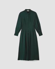 The Hammered Satin Shirt Dress | Scarab