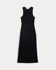 Cutaway Ribbed Midi Dress | Black