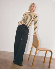 The Crew in Cotton Cashmere | Powder / Black