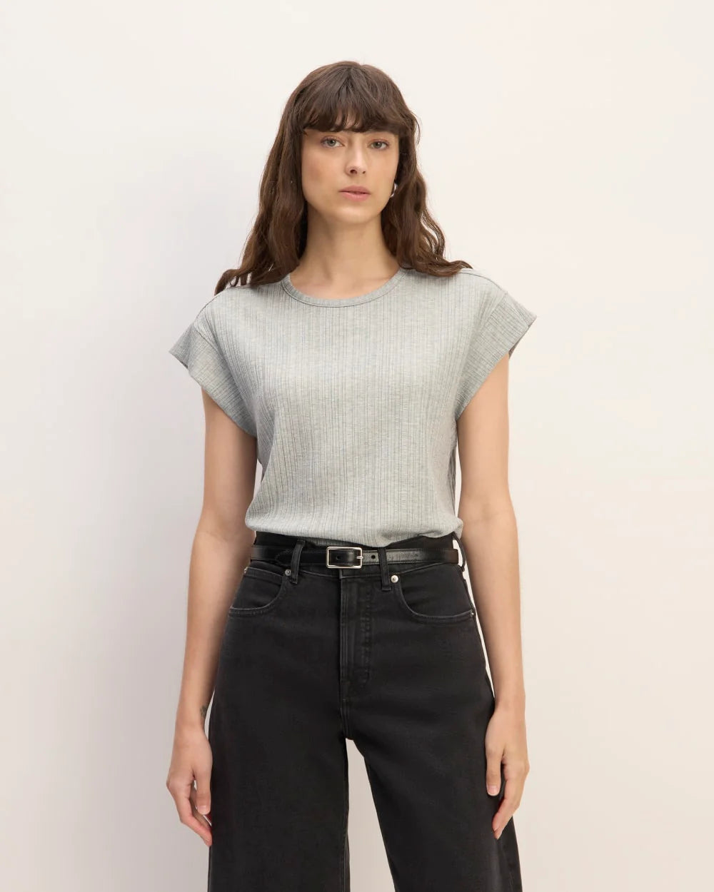 The Rib Muscle Tee | Heathered Grey