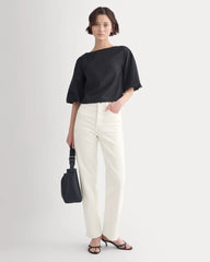 Bubble-Sleeve Top | Black
