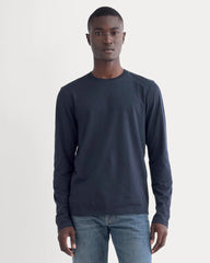 The Essential Organic Long-Sleeve Tee | Deep Navy