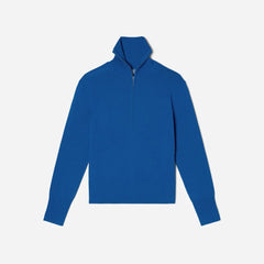 The Luxe Merino Half-Zip Sweater | Lapis Blue