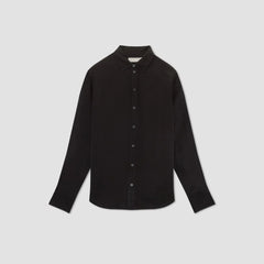 The Satin Relaxed Shirt | Black