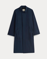 Re:Cycled Nylon Mac Coat | Deep Navy