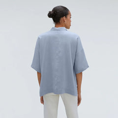 The Drapey Square Shirt | Blue Slate