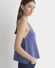 Racerback V-Neck Sweater | Blue Dusk