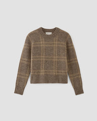 The Alpaca Cropped Crewneck Sweater | Cocoa / Tiger's Eye