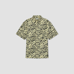 The Poplin Short-Sleeve Shirt | Pale Yellow Tiger Stripe