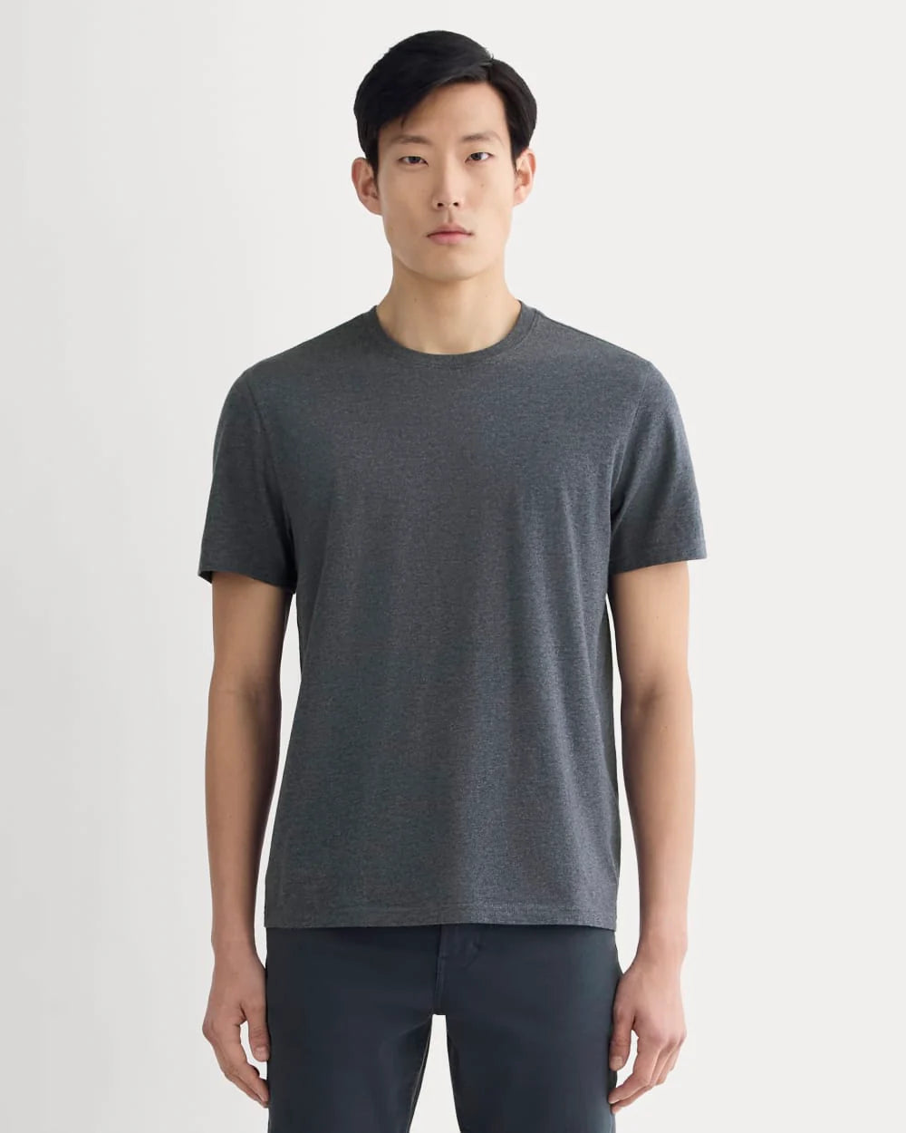 The Essential Organic Crew | Heather Deep Navy