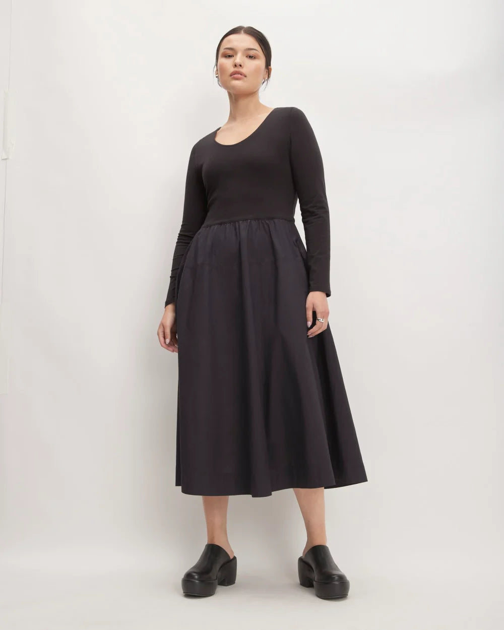 The Long-Sleeve Riviera Dress | Black