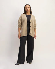 The Cotton Honeycomb Cardigan | Trench Coat Khaki
