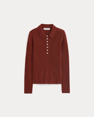 The Polo in Ultrasoft Merino | Merlot