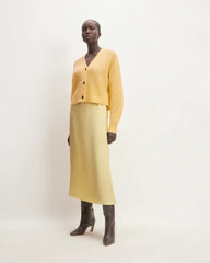 The Alpaca V-Neck Cropped Cardigan | Raffia