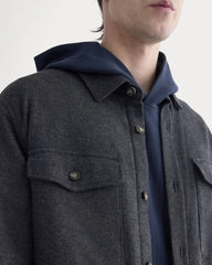 Heavyweight Waffle Twill Overshirt | Heather Charcoal