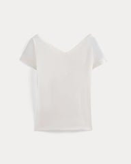 Tissue Short-Sleeve V-Neck Top | Bone