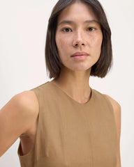 The Linen Belted Midi Dress | Tiger's Eye