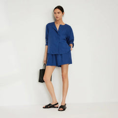 The Linen Boxer Short | Mazarine Blue