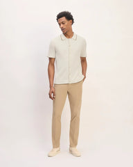 The No-Sweat Button-Down Polo | Heathered Canvas