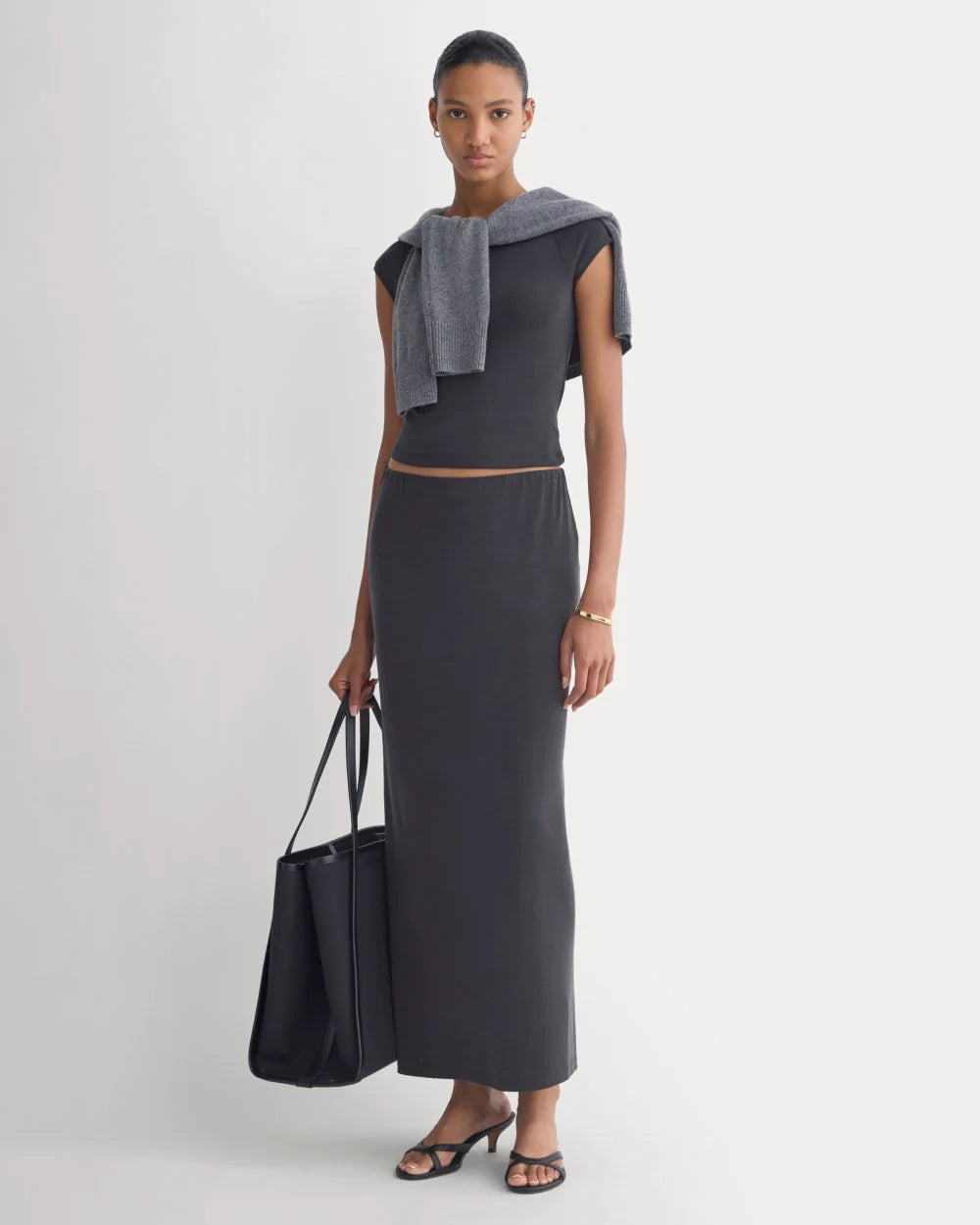 Maxi Skirt in Butterknit | Black