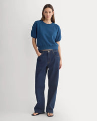 Lightweight Terry Blouson Short-Sleeve Crew | Blue Wing Teal