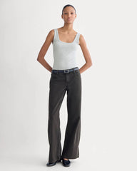 The Luxe Rib Square-Neck Tank | Classic Heather Grey
