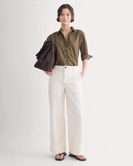 Cuff Detail Shirt in Lightweight Cotton | Beech