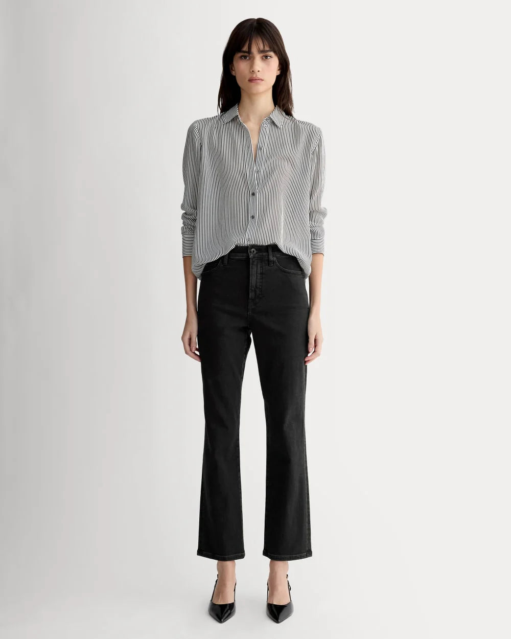 The High-Key Stovepipe Jean | Washed Black