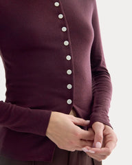 Button-Up Top in Butterluxe | Deep Plum