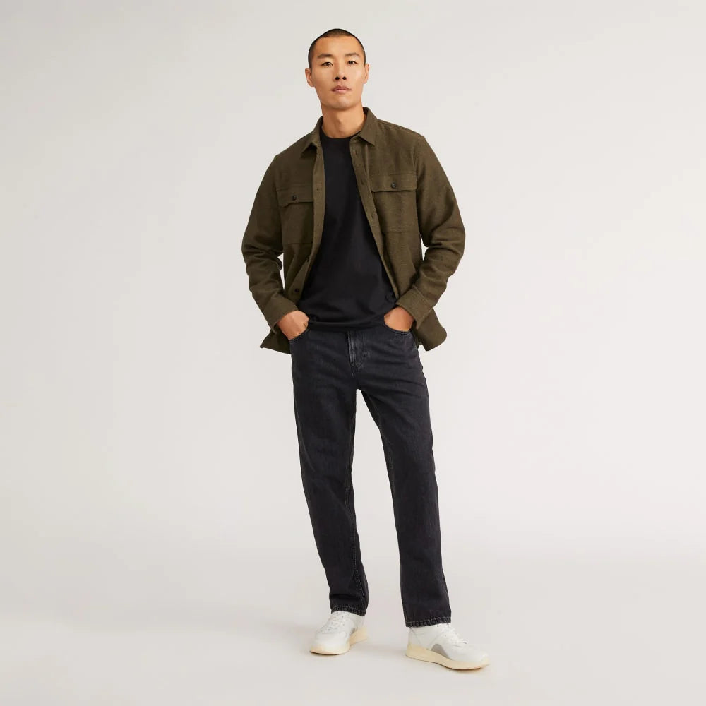 The Authentic Straight Jean | Washed Black
