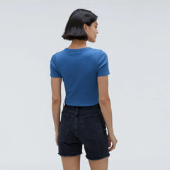 The ’90s Rib Tee | Deep Blue