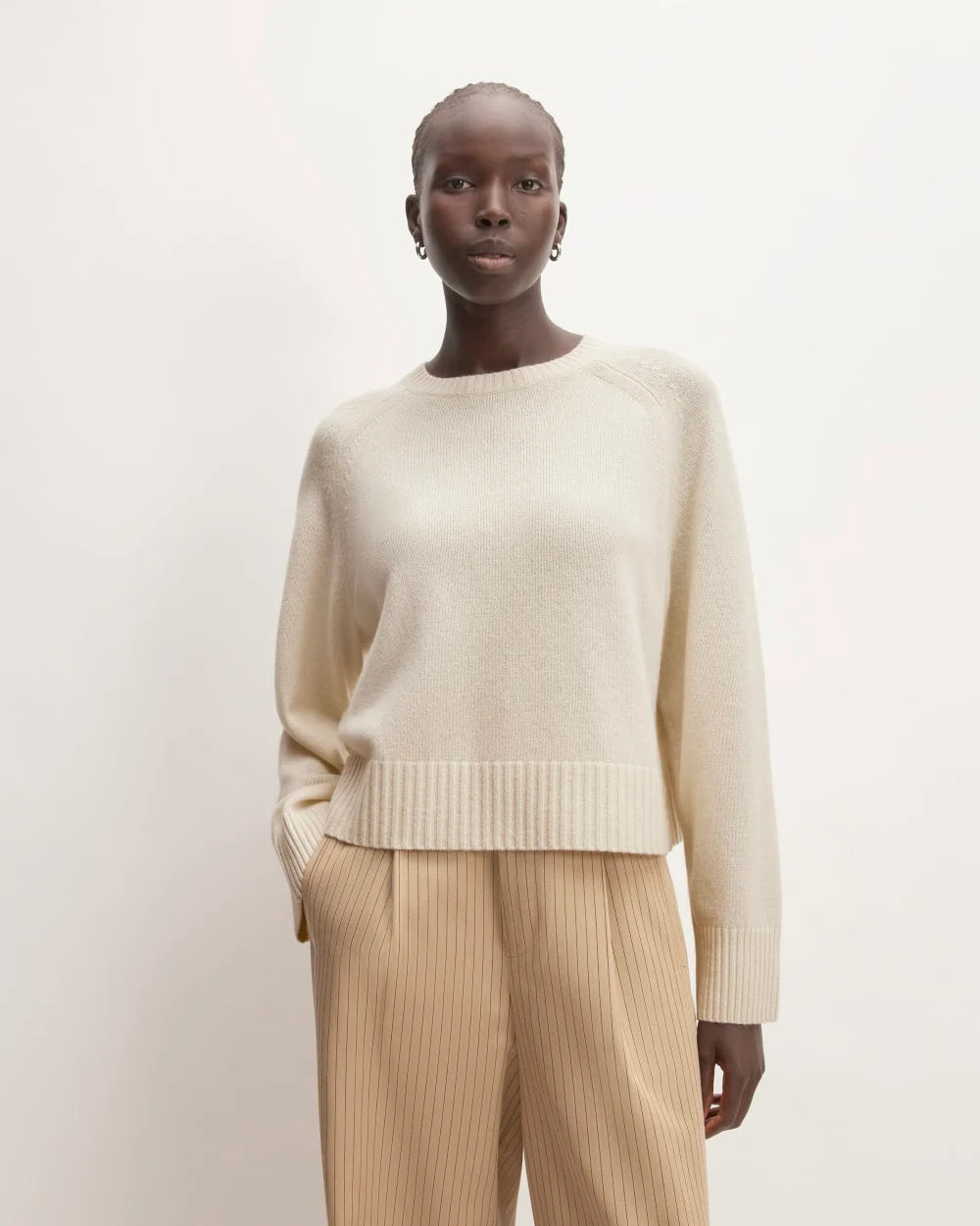The Boxy Crew in Cashmere | Bone