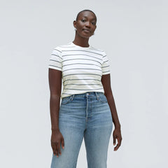 The Organic Cotton Crew Tee |  Navy / White