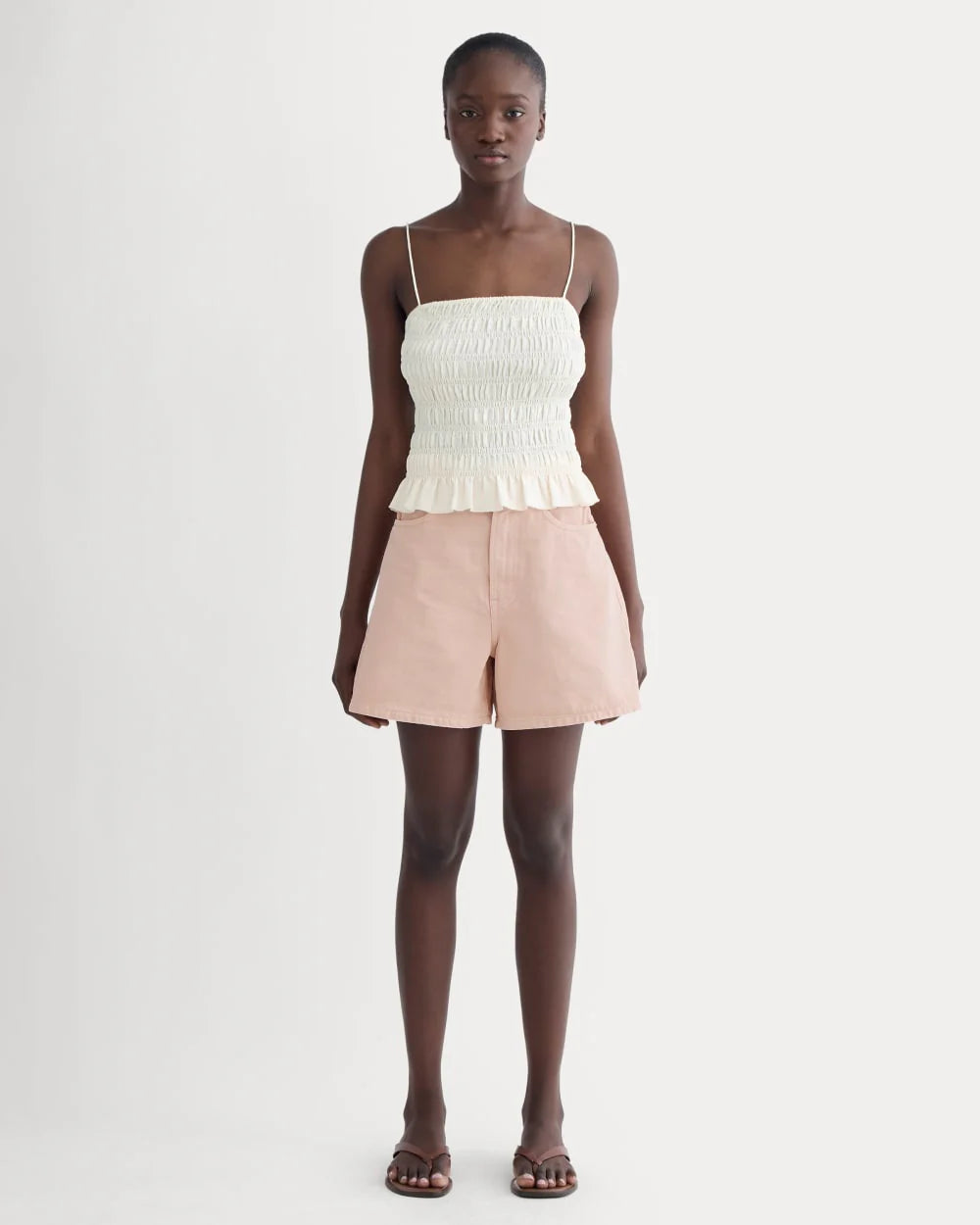 The A-Line Denim Short | Garment-Dyed Pink
