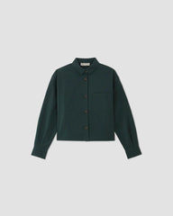 The Structured Cotton Cropped Shirt | Scarab
