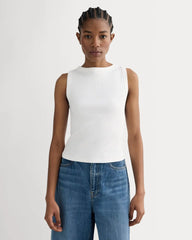 The Selfie Boatneck Tank | White