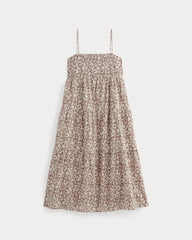 The Gauze Tiered Dress | Natural / Rose Dusk Floral