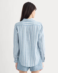 The Must-Have Shirt in Linen | Soft Cobalt/Bone