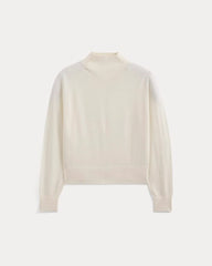 Mockneck Sweater In Ultrafine Merino | Bone