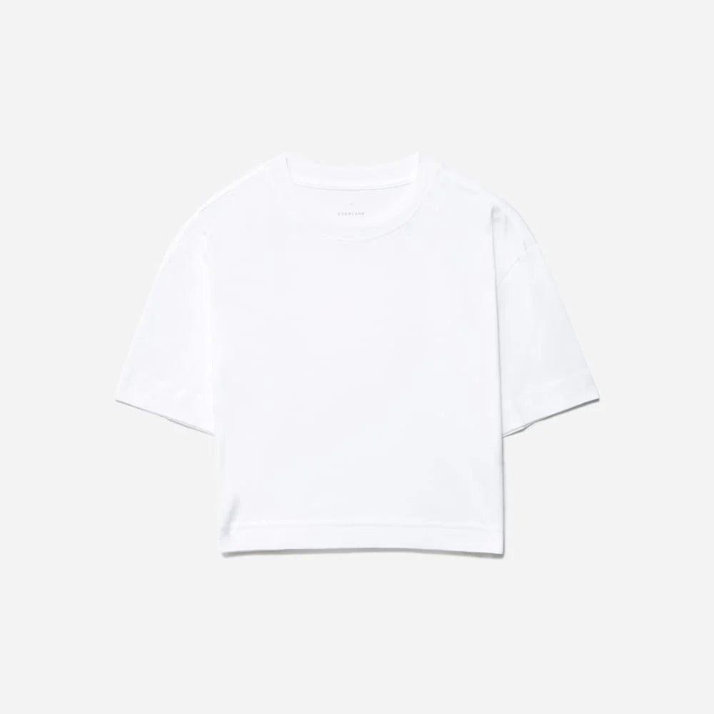 The Organic Cotton Cropped Tee | White