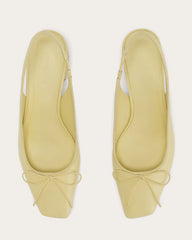 The Ballet Slingback Heel | Straw