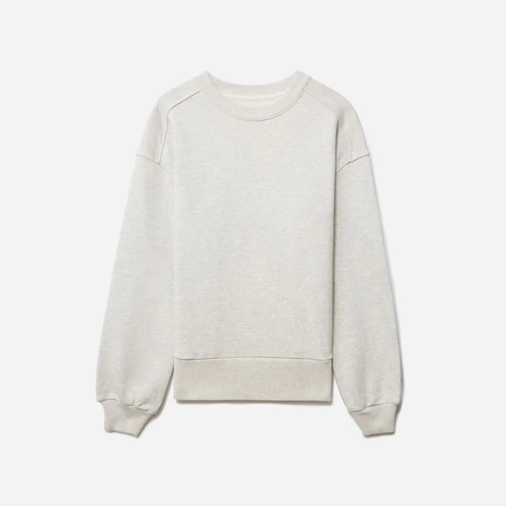 The Track Oversized Crew | Light Heather Grey