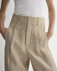 The Linen Way-High® Drape Pant  | Cornstalk Chambray