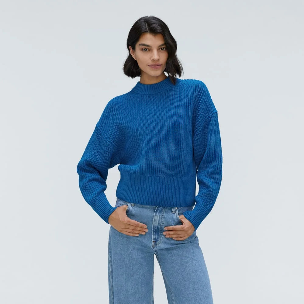 The Texture Cotton Crew | Lapis Blue