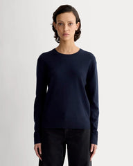 The Classic Crew in Cashmere | Navy